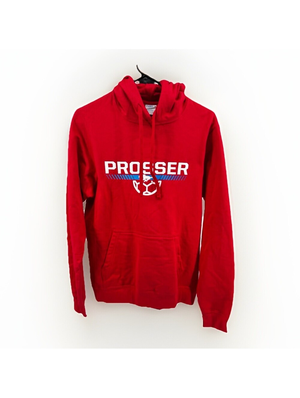 Prosser Hoodie Small Red Port & Company Pullover Sweatshirt School Mascot